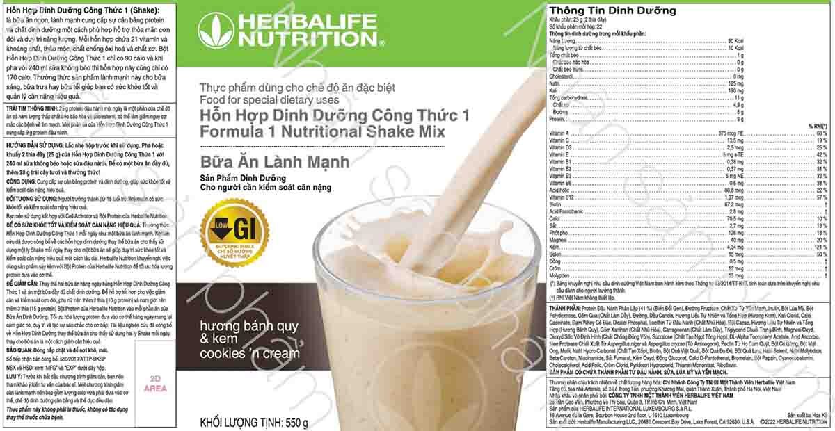 product-license-0146-vn-nhãn sản phẩm herbalife f1