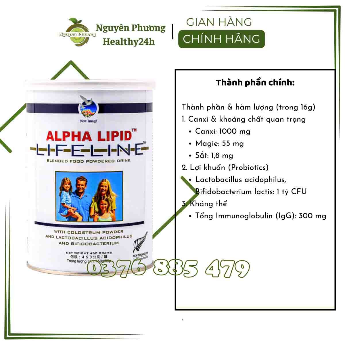 Thành phần sữa Alpha Lipid - Nguyên Phương (Healthy24h)