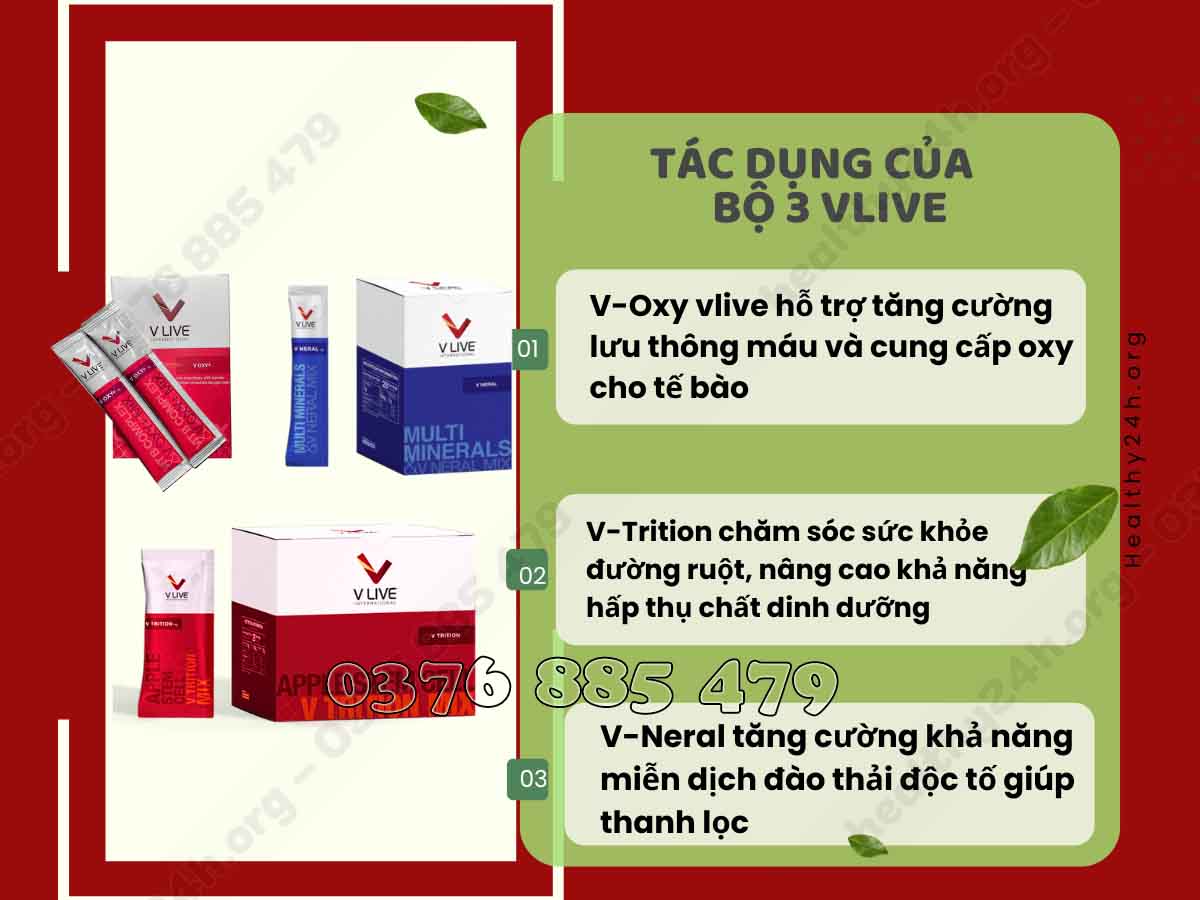 tác dụng của bộ 3 vlive - Nguyên Phương (Healthy24h)