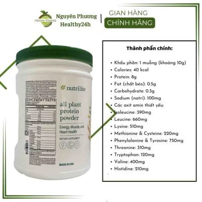 thành phần đạm Protein Amway (Nutrilite) - Nguyên Phươn