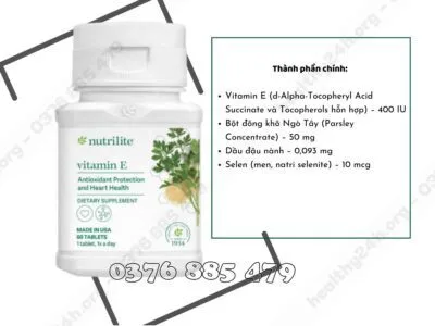 thành phần Vitamin e amway - Nguyên Phương Healthy24h
