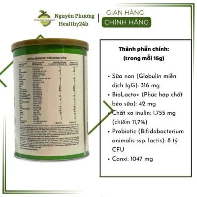 thành phần sữa non colos iggold - Nguyên Phương (Healthy