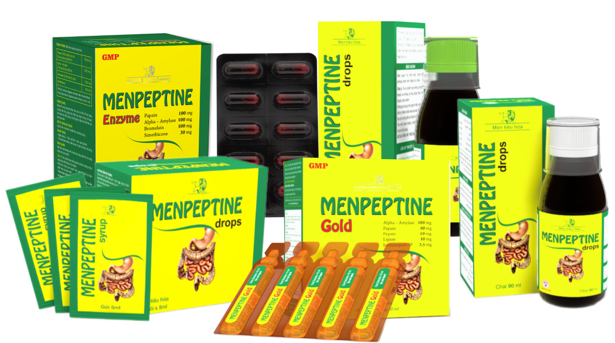 Men tiêu hóa Menpeptine có nhiều dạng bào chế khác nhau