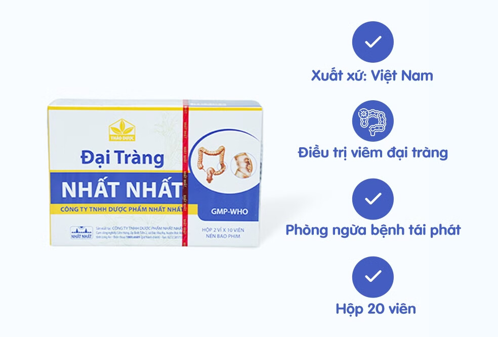 Đại Tràng Nhất Nhất là thực phẩm chức năng hỗ trợ bệnh viêm đại tràng điều chế từ nhiều loại dược liệu thiên nhiên