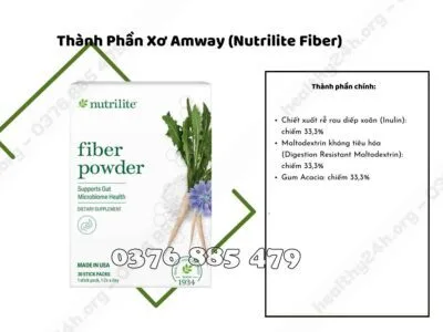 Thành phần của xơ Amway Fiber Powder- Nguyên Phương Healthy24h