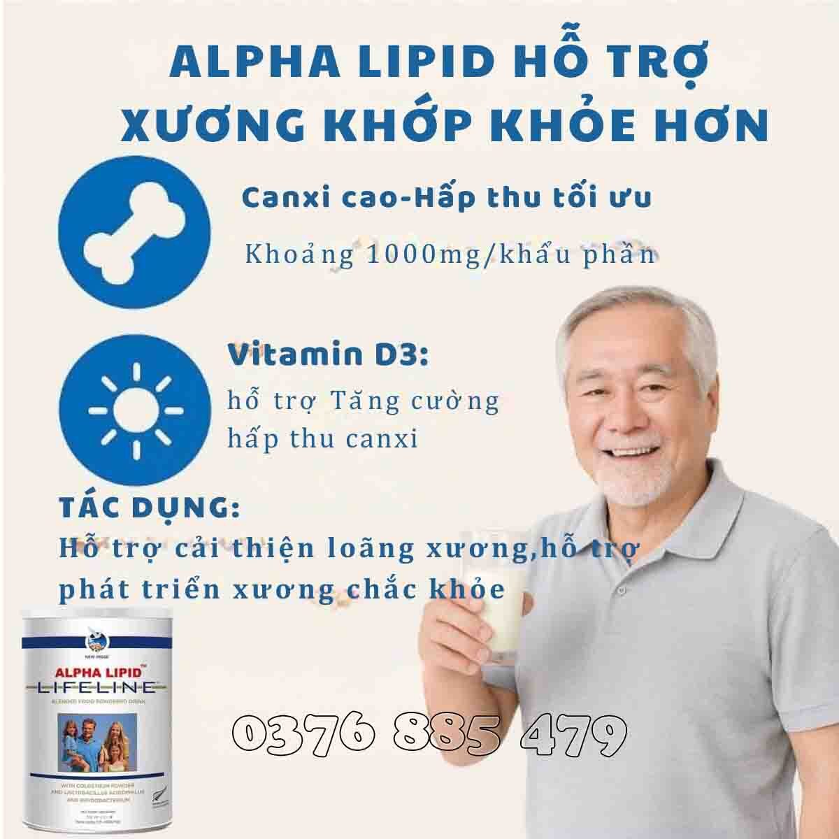 Alpha Lipid Hỗ trợ Cải Thiện Sức Khỏe Xương Khớp
