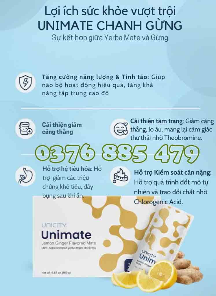 Lợi ích sức khỏe vượt trội unimate unicity Chanh G
