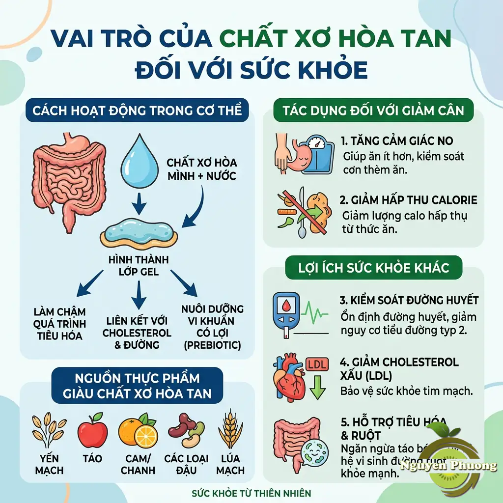 Chất Xơ Hòa Tan Là Gì? Vai Trò Với Sức Khỏe Và Giảm Cân