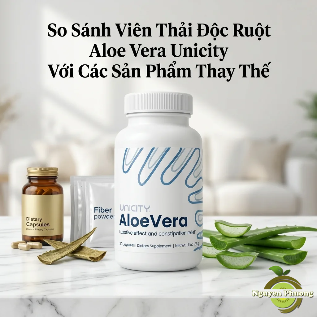 So Sánh Viên Thải Độc Ruột Aloe Vera Unicity Với Các Sản Phẩm Thay Thế