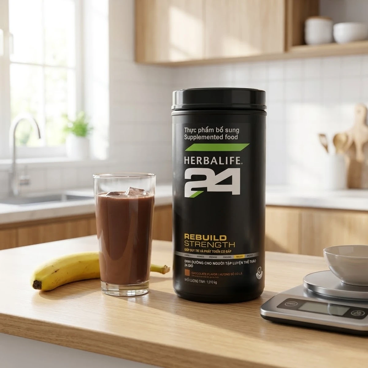 Cách pha đạm đen Herbalife H24 kiểm soát calo với nước hoặc sữa | nguyenphuonghealthy24h