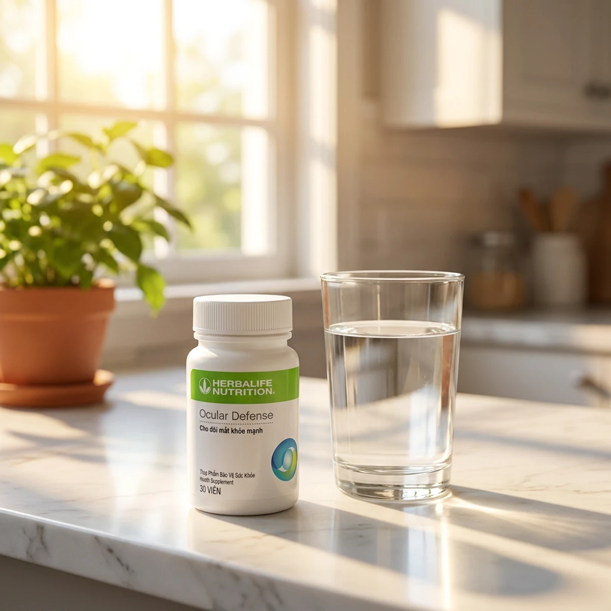 Hướng dẫn sử dụng Bổ Mắt Ocular Defense Herbalife — uống buổi sáng cùng ly nước | nguyenphuonghealthy24h