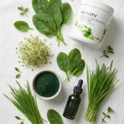 Thành phần diệp lục tự nhiên trong Diệp Lục Unicity — spirulina, tảo xanh, lá xanh | nguyenphuonghealthy24h