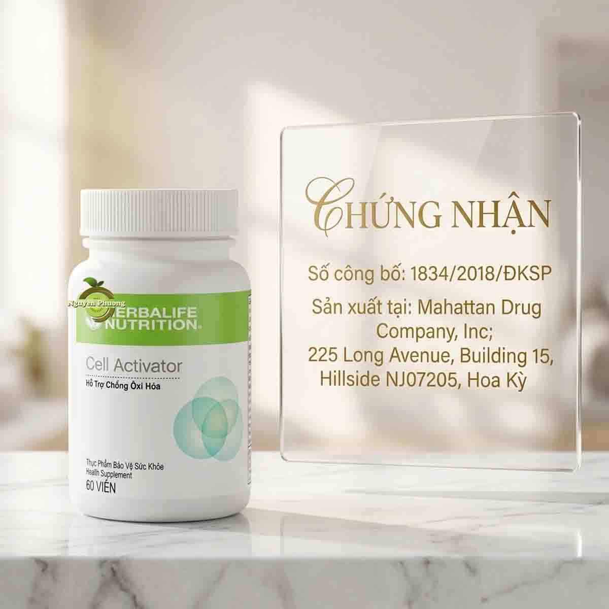 giấy chứng nhận cell active herbalife