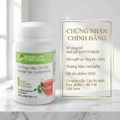 giay chung nhan cua tra thao moc herbalife