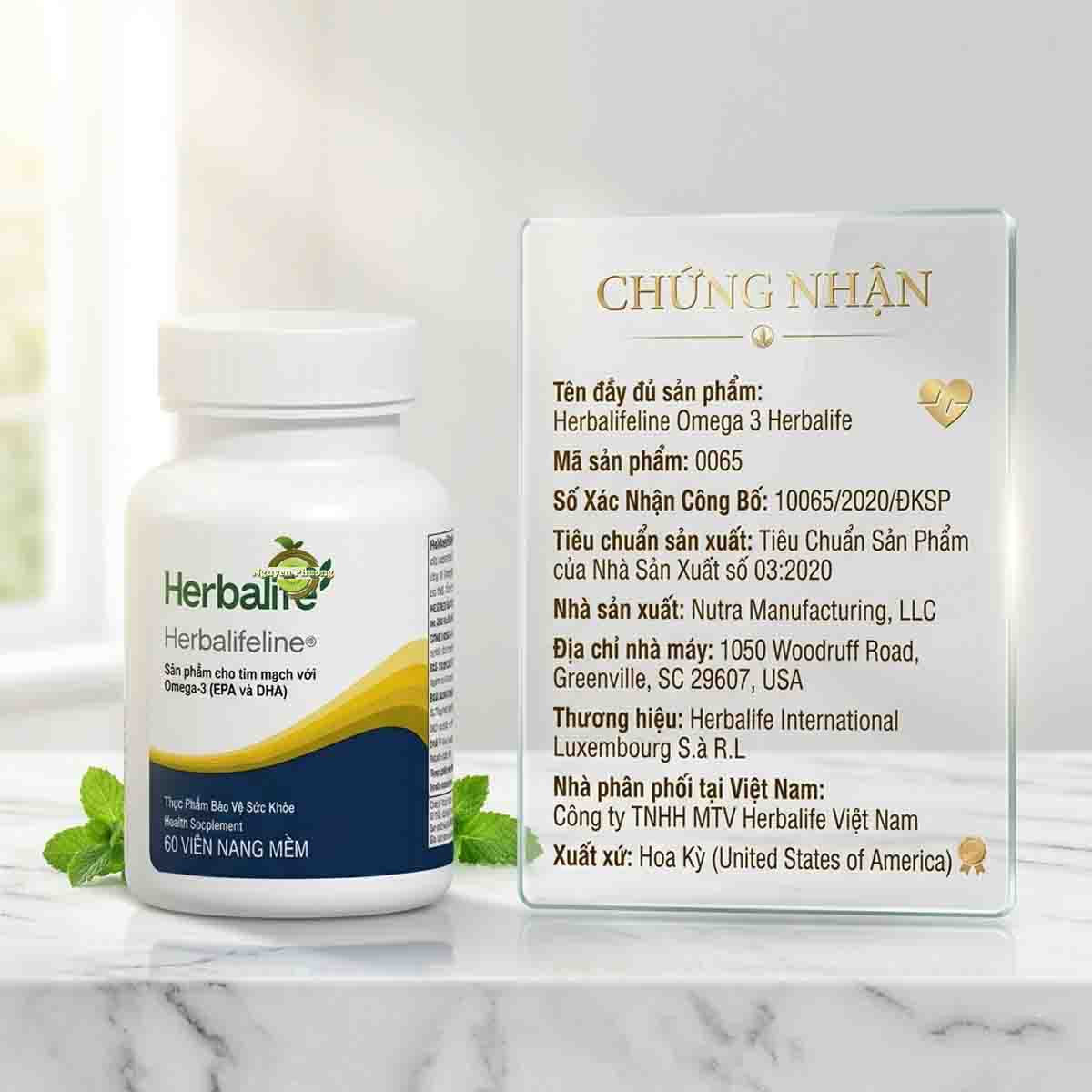 giay chung nhan omega herbalife