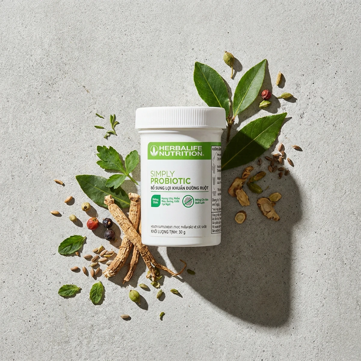 Thành phần tự nhiên trong Simply Probiotic Herbalife - men vi sinh và prebiotic | nguyenphuonghealthy24h