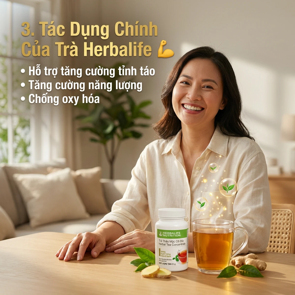 tác dụng trà herbalife - phụ nữ việt nam năng động khỏe mạnh | nguyenphuonghealthy24h