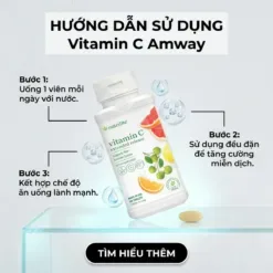 Hướng dẫn sử dụng Vitamin C Amway - cách uống buổi sáng cùng ly nước