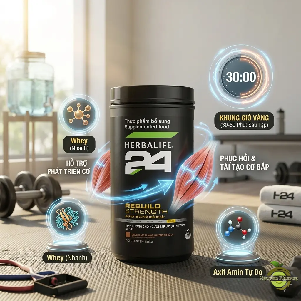 TÁC DỤNG CỦA H24 REBUILD BỘ 4 GIẢM MỠ TĂNG CƠ HERBALIFE