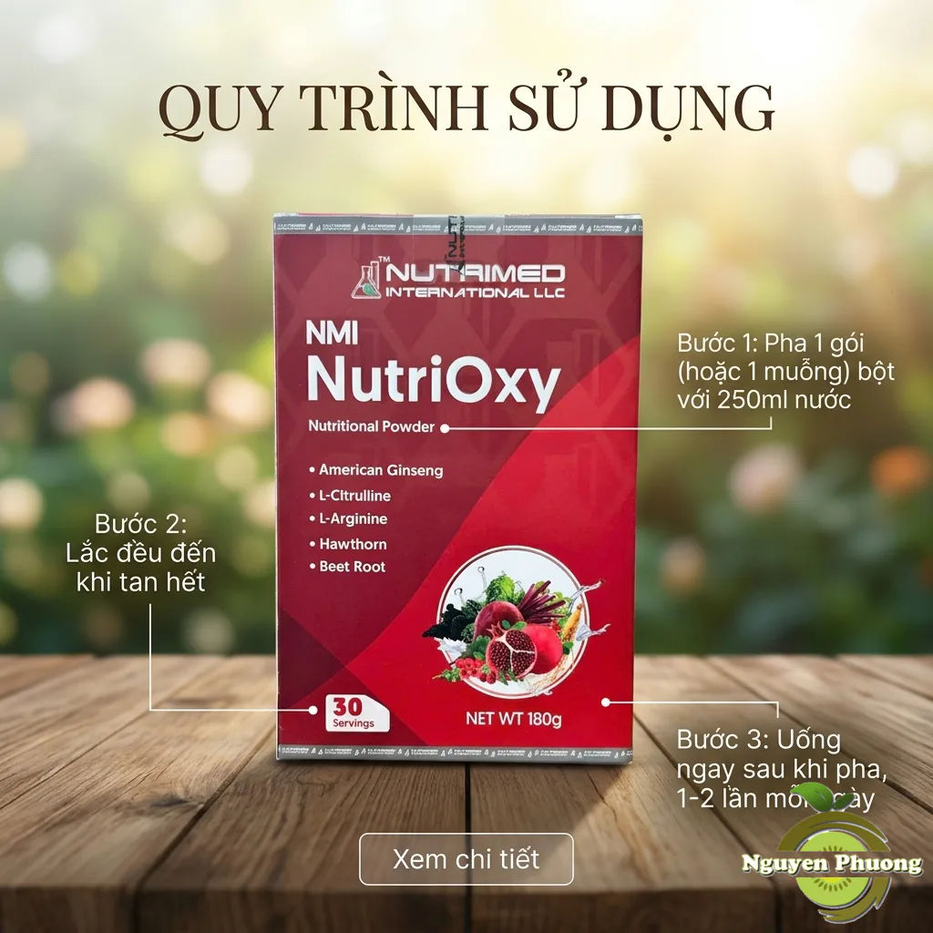 hướng dẫn sử dụng nutrioxy đúng cách