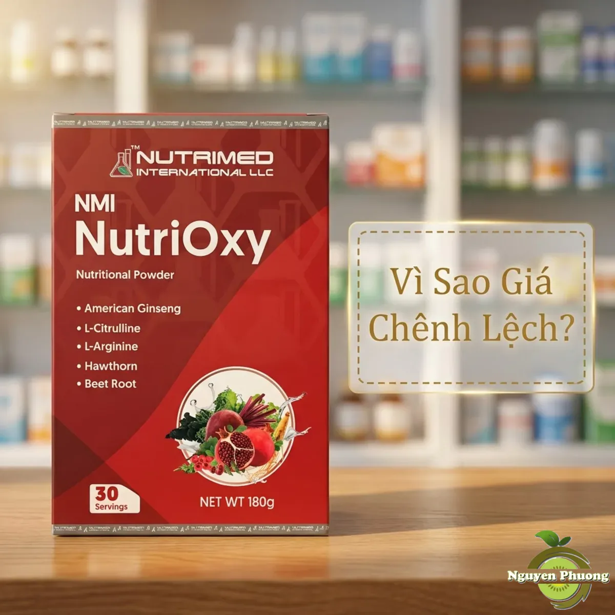 Vì sao giá Nutrioxy chênh lệch giữa các nơi bán