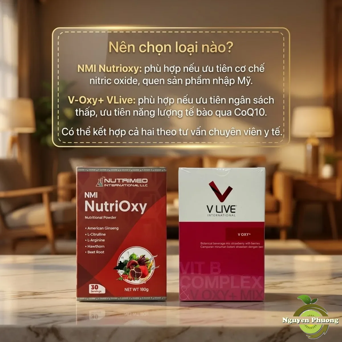 Nên chọn NMI Nutrioxy hay V-Oxy+ VLive