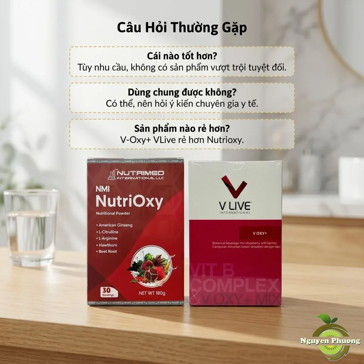 Câu hỏi thường gặp về NMI Nutrioxy và V-Oxy+ VLive