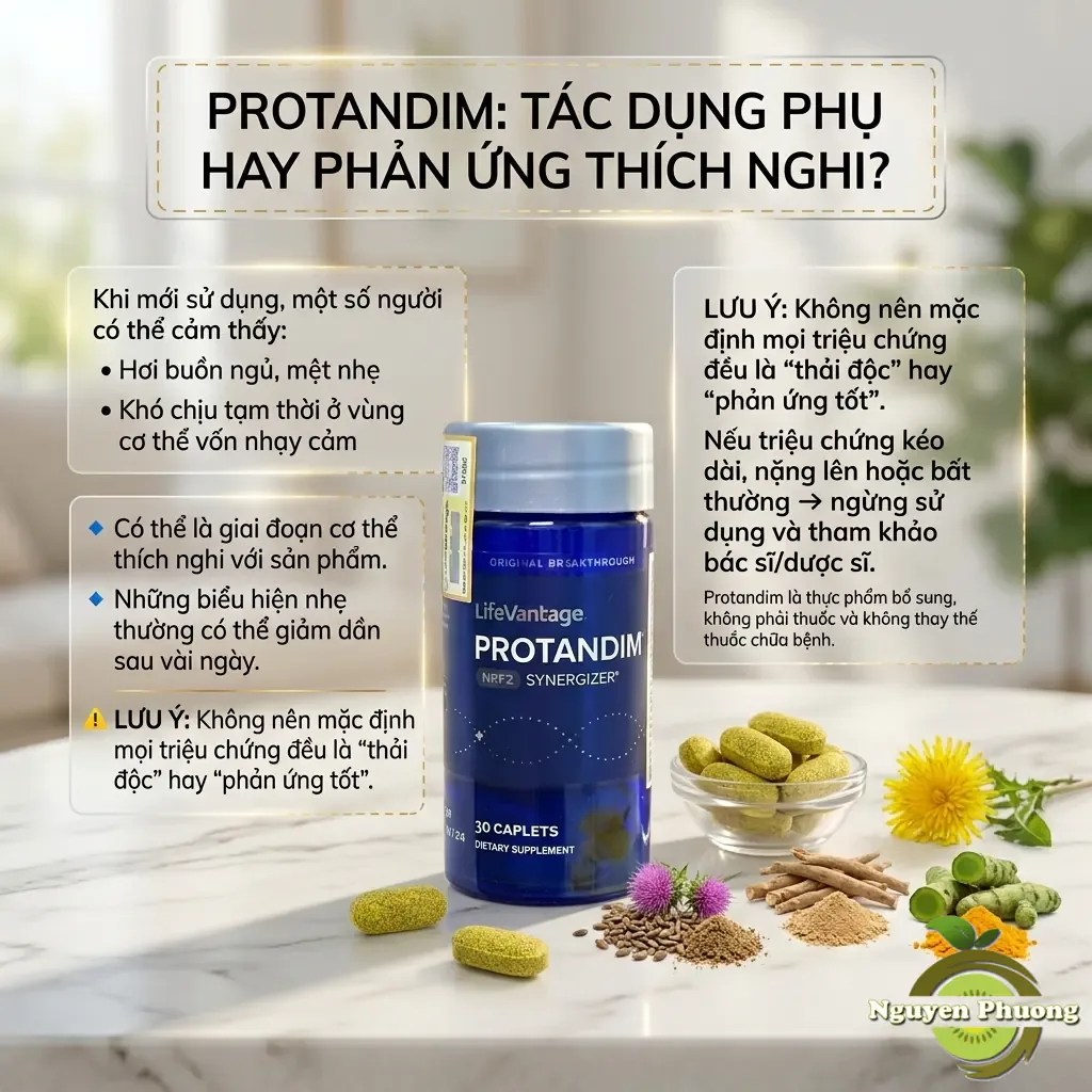 tác dụng phụ của protandim