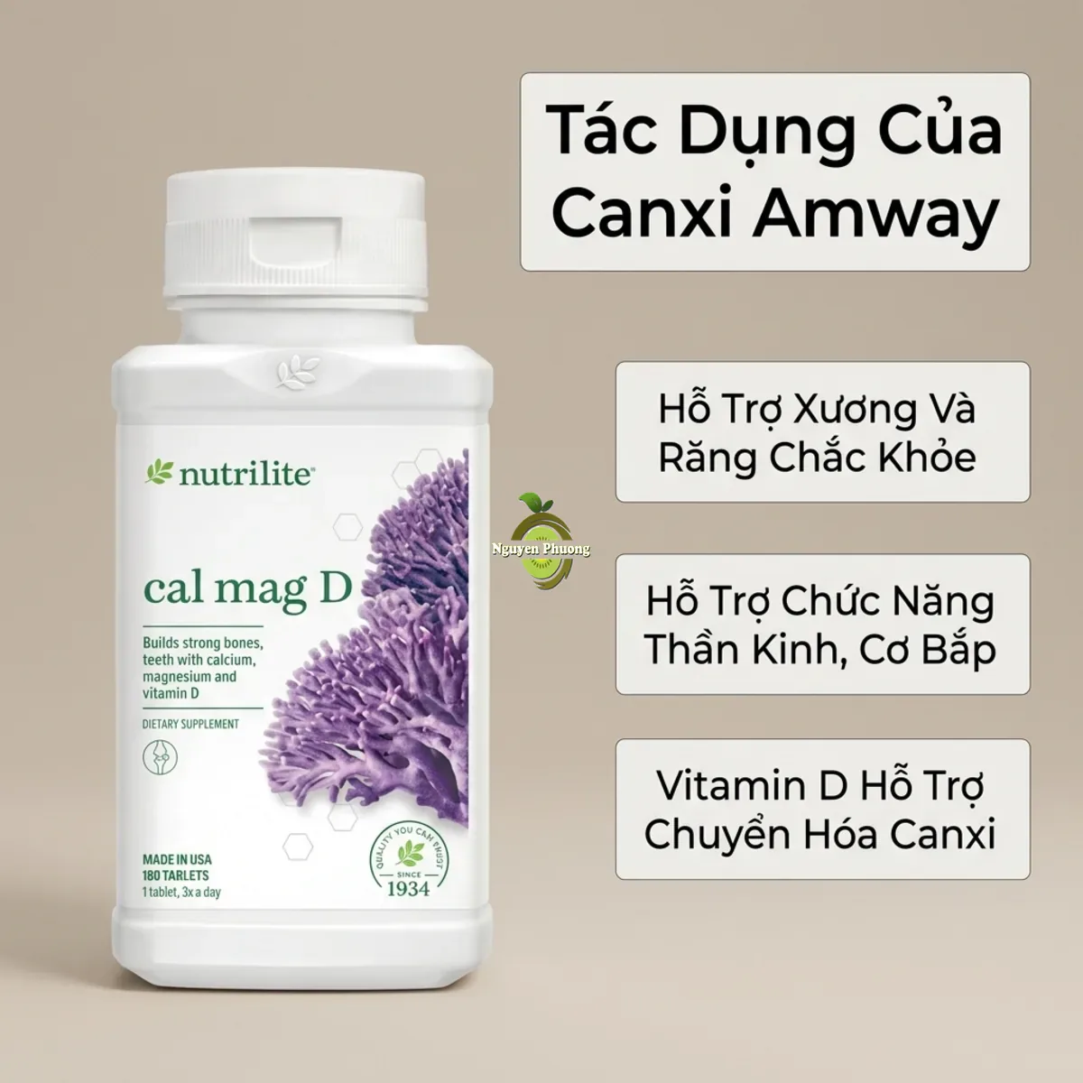 Tác dụng của Canxi Amway Nutrilite Cal Mag D Plus