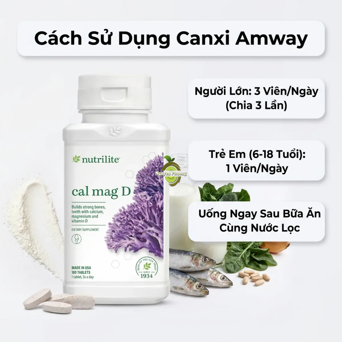 Hướng dẫn cách sử dụng Canxi Amway đúng chuẩn