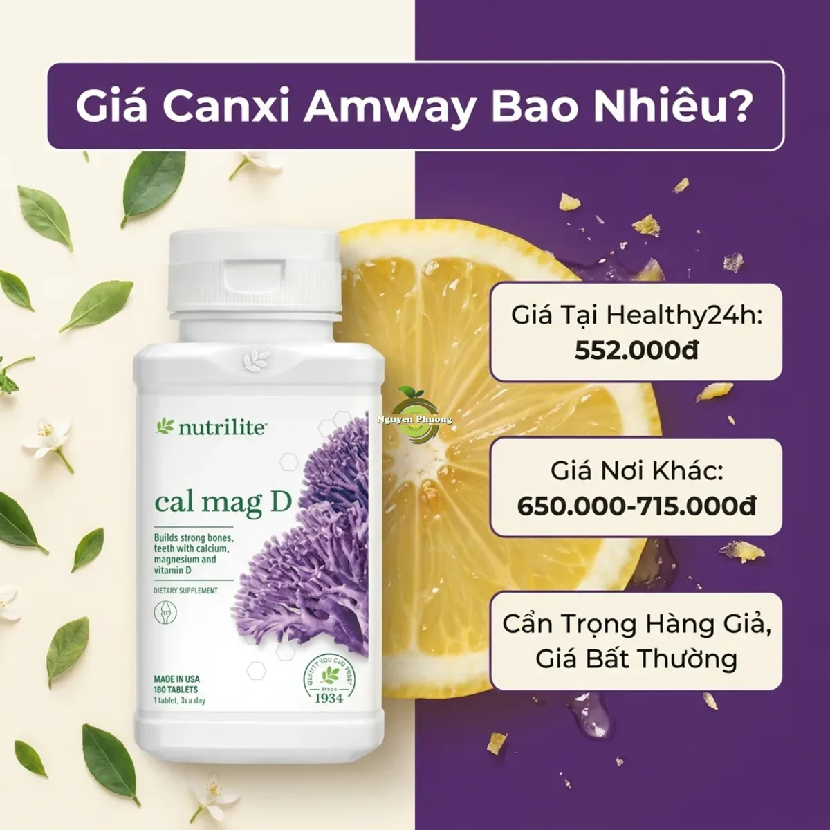 Giá Canxi Amway và nơi mua chính hãng