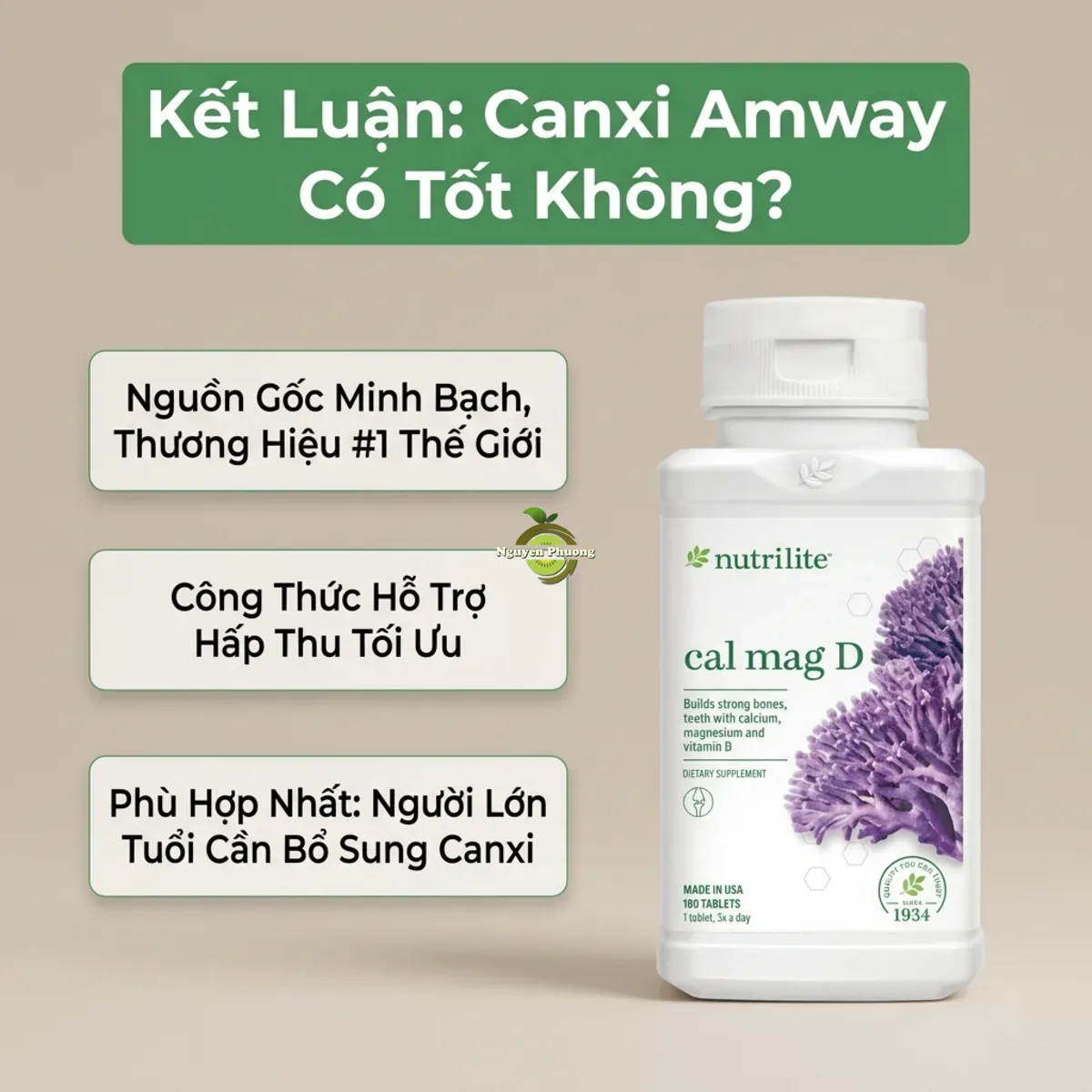Kết luận Canxi Amway có tốt không