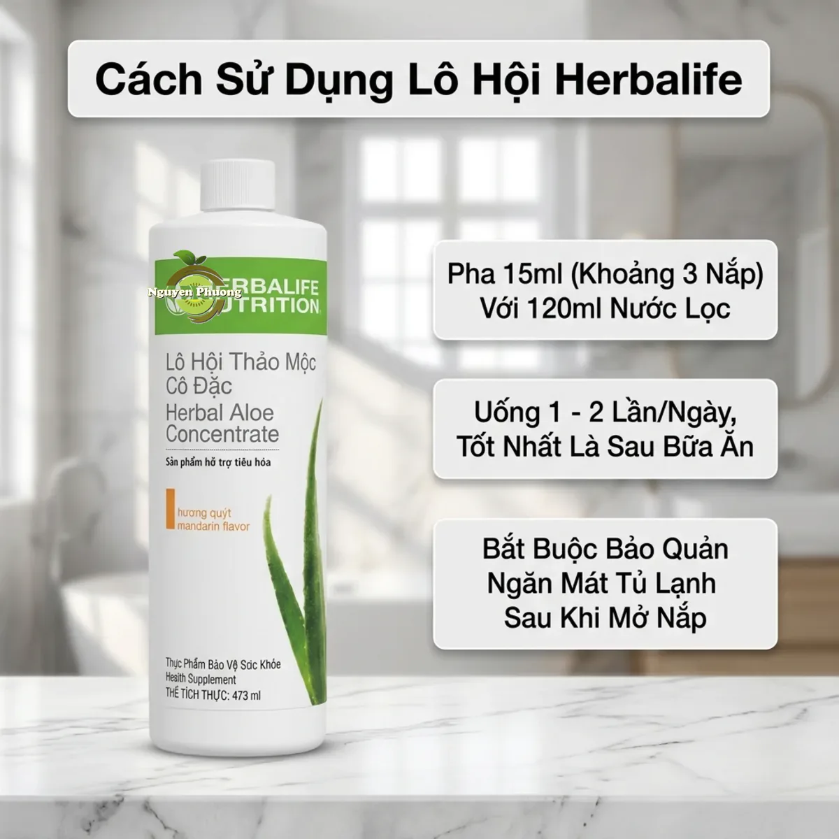 Hướng dẫn cách pha và sử dụng Lô Hội Herbalife đúng chuẩn