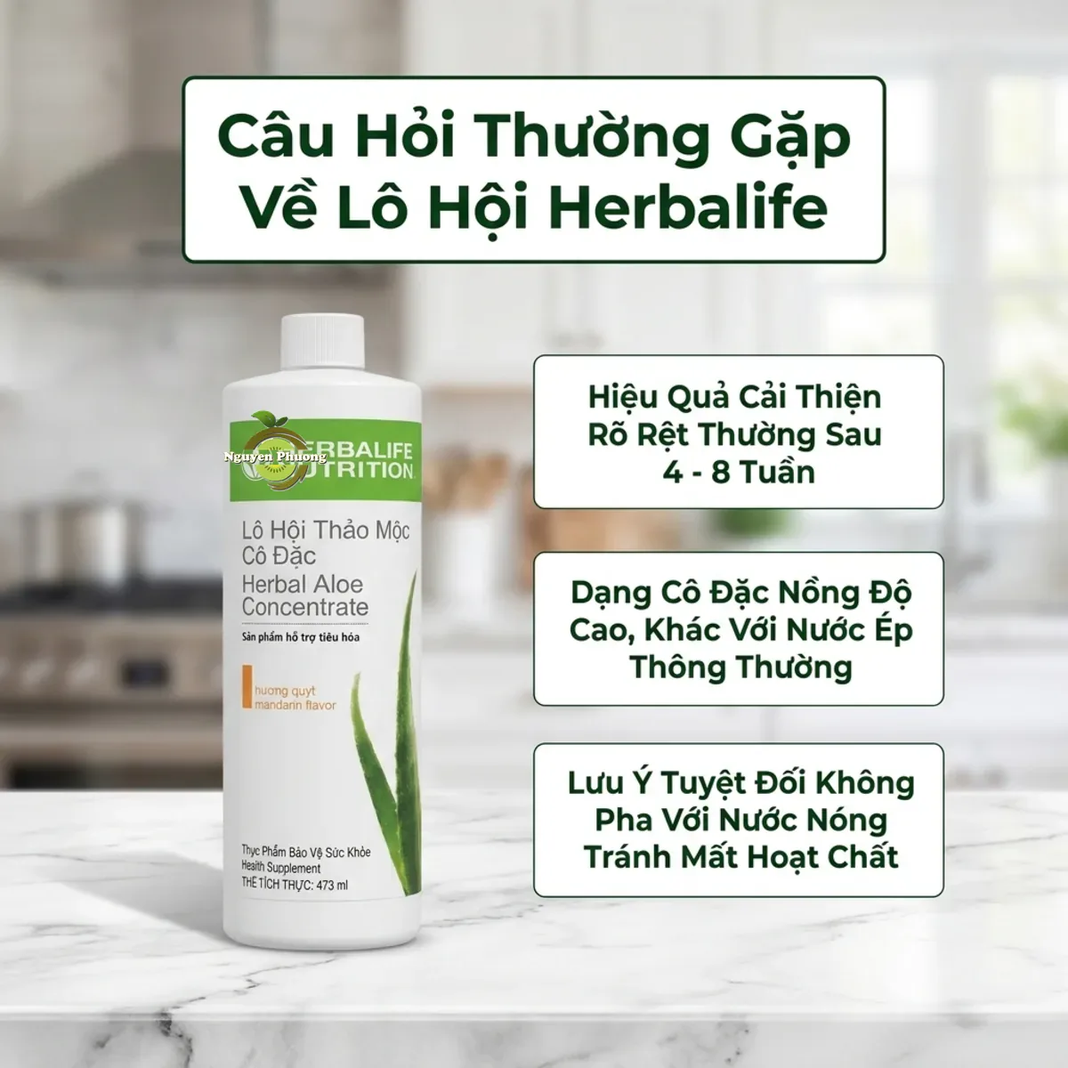 Giải đáp các câu hỏi thường gặp về sản phẩm Lô Hội Herbalife