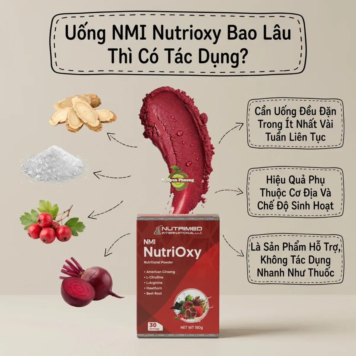 Uống NMI Nutrioxy bao lâu thì thấy tác dụng thực tế