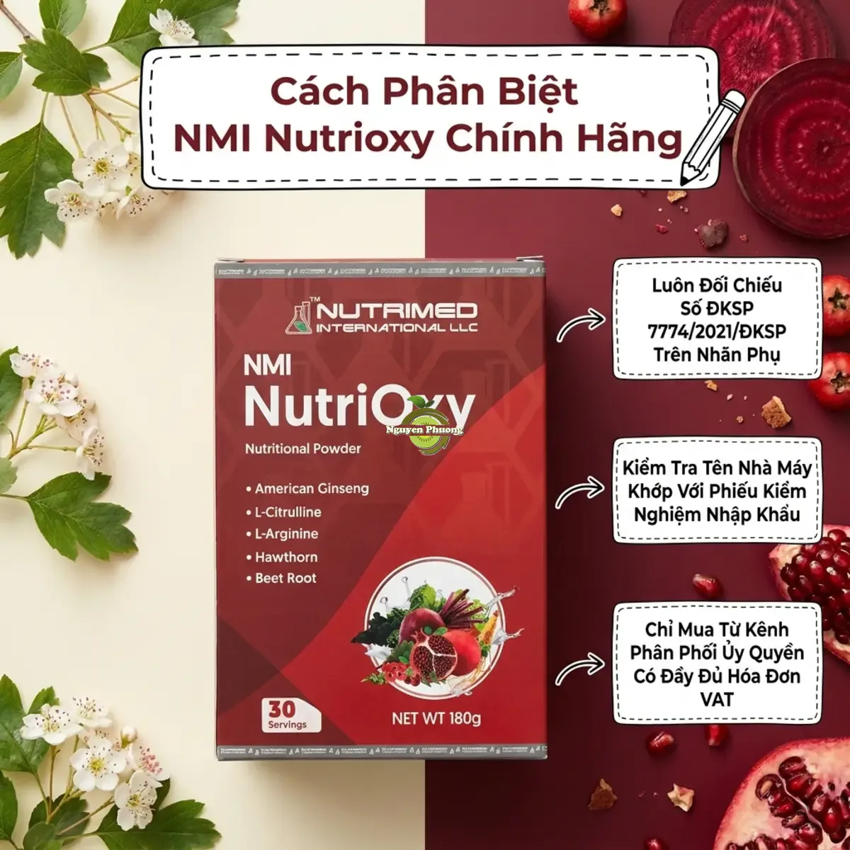 Hướng dẫn cách phân biệt NMI Nutrioxy chính hãng với hàng trôi nổi