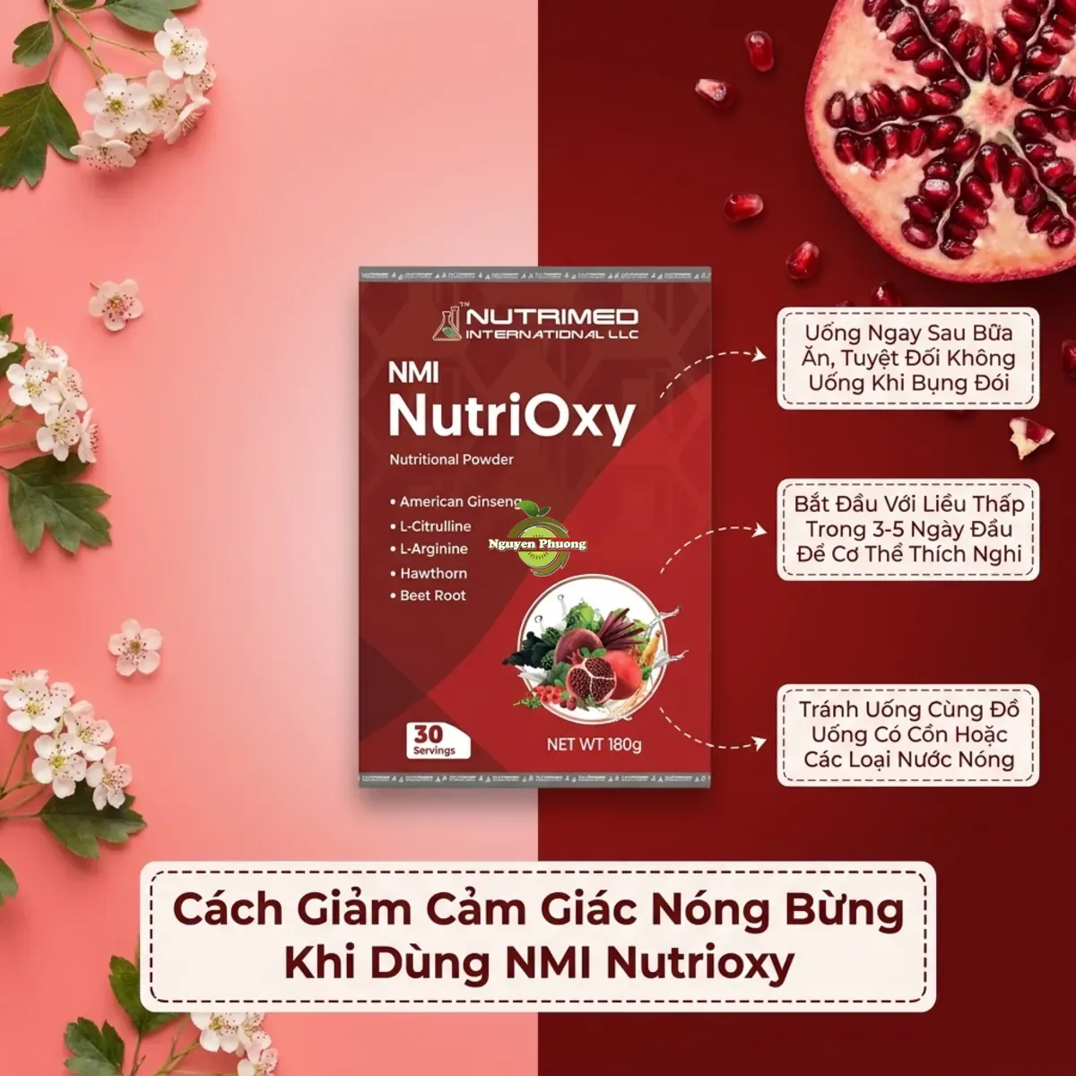Các cách đơn giản giúp làm giảm cảm giác nóng bừng khi sử dụng NMI Nutrioxy