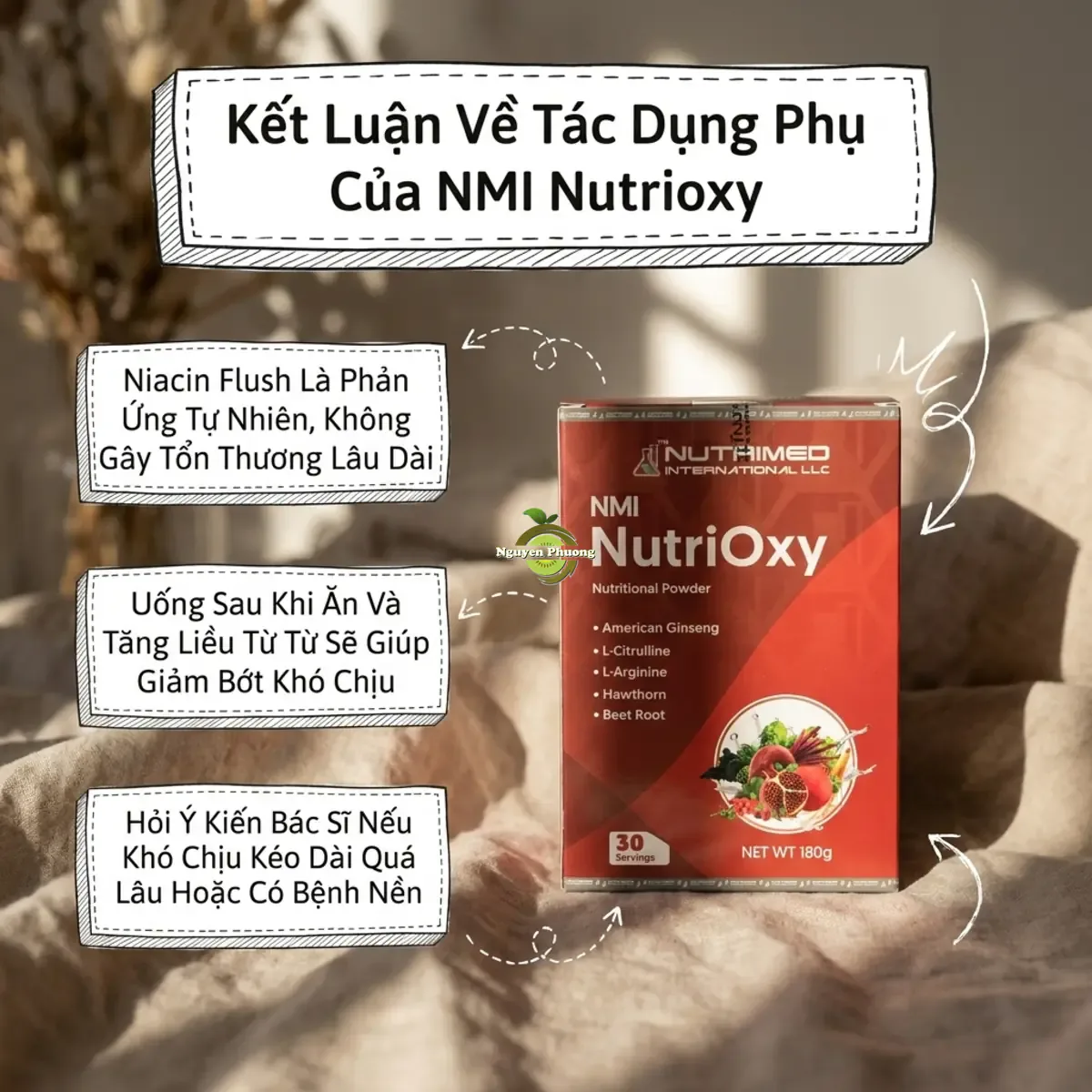 Kết luận tổng quan mức độ an toàn và các tác dụng phụ của NMI Nutrioxy