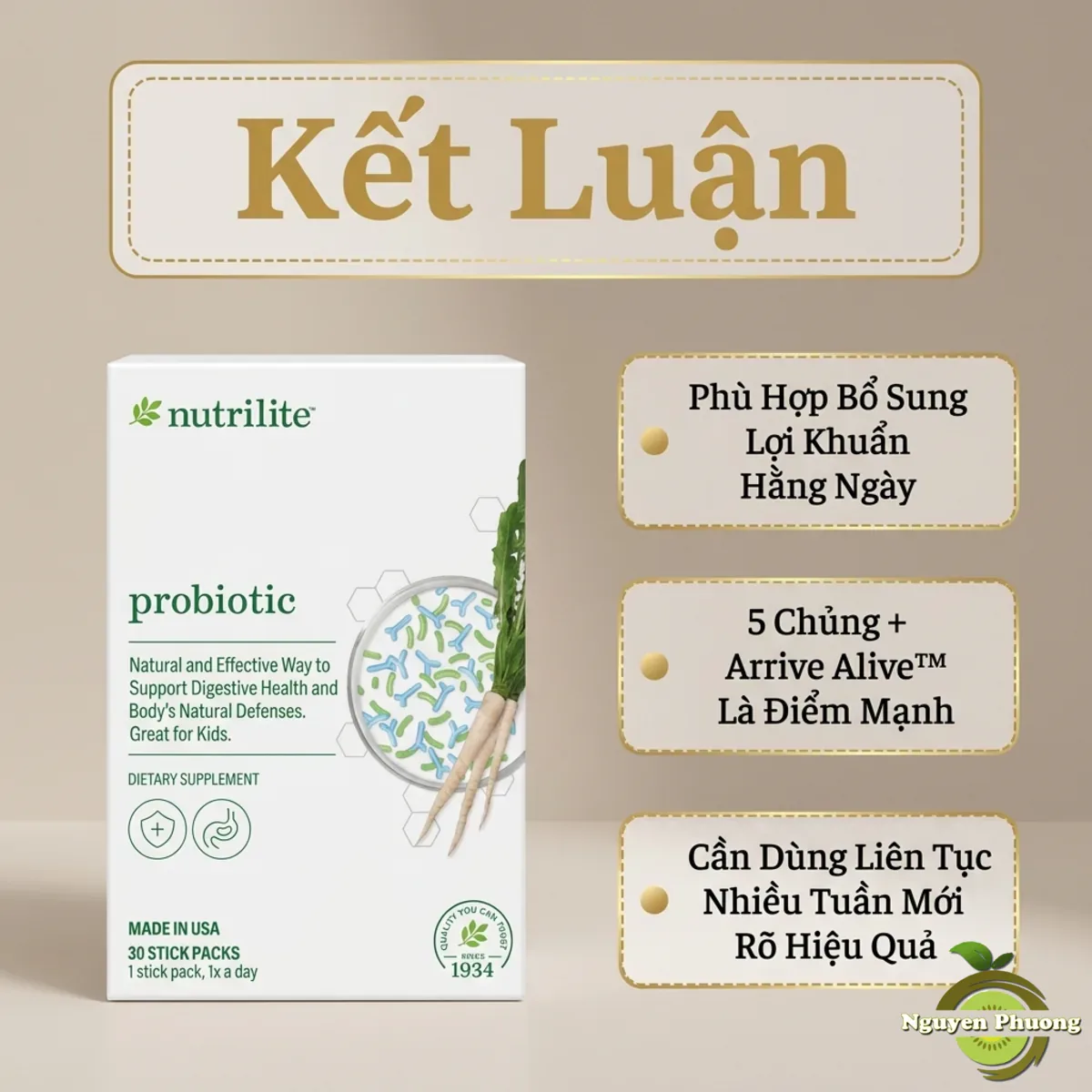 Kết luận về Nutrilite Probiotic