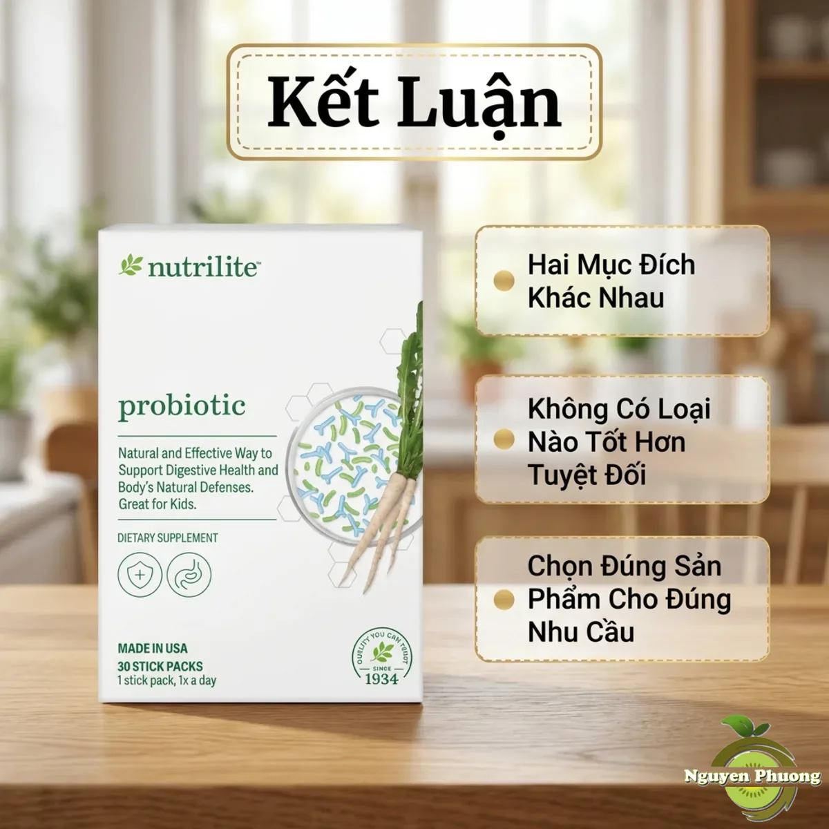 Kết luận về việc chọn Nutrilite Probiotic hay men vi sinh nhà thuốc