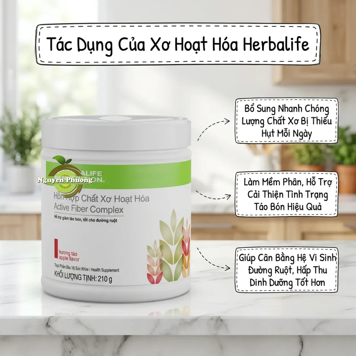 Các tác dụng chính của Xơ Hoạt Hóa Herbalife đối với hệ tiêu hóa